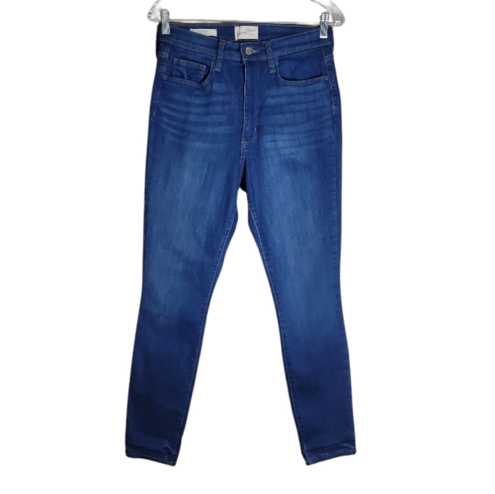 Universal Thread women's high rise skinny jeans size 8 dark blue stretch denim